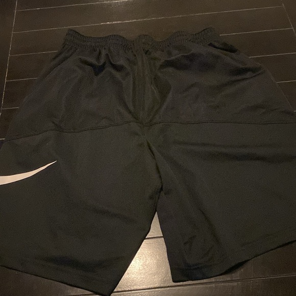 Nike athletic shorts, black with white logo on left side, XL - Picture 3 of 4
